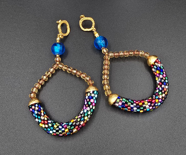 Beaded Crochet Earring - Multi
