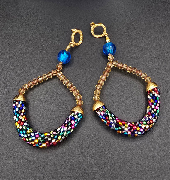 Beaded Crochet Earring - Multi