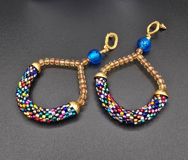 Beaded Crochet Earring - Multi