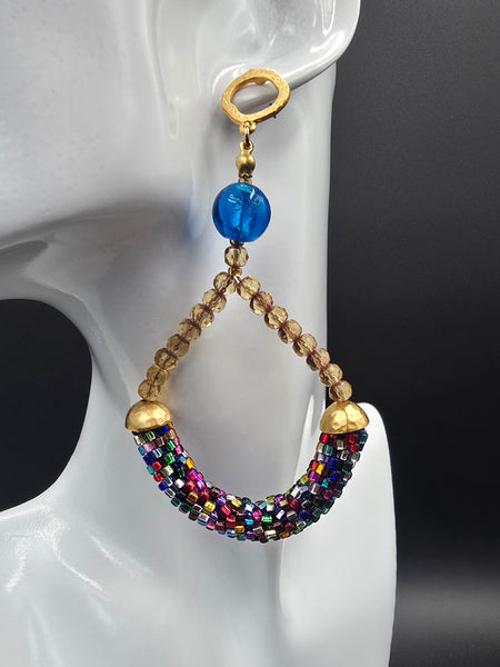 Beaded Crochet Earring - Multi