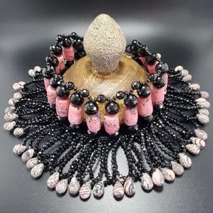 Pink Krobo Onyx Royal Neckpiece